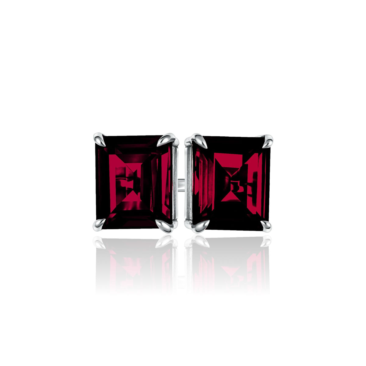 Nexus Twin Ring – Deep Red Garnet