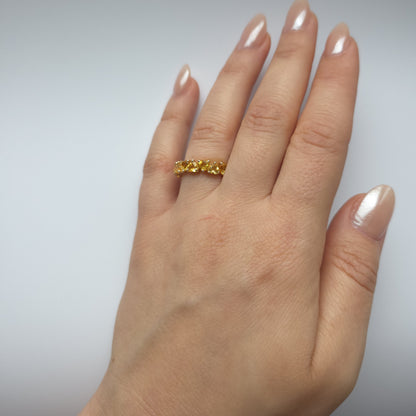 Amore Eternity Ring – Yellow Sapphire