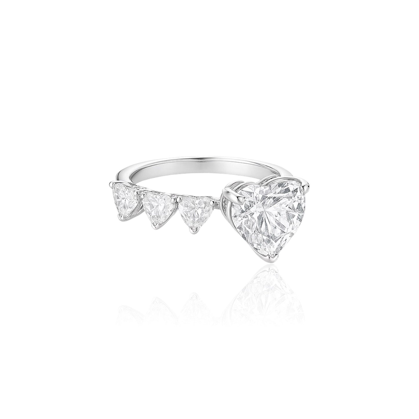 Amore Open Ring – White Diamond