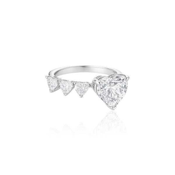 Amore Open Ring – White Diamond