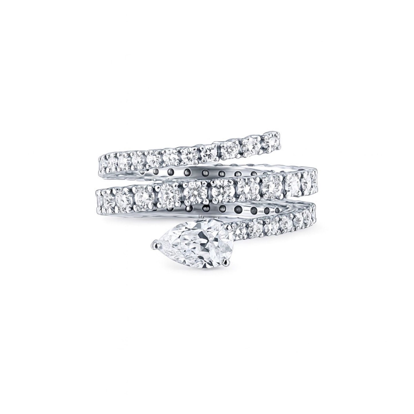 Nova Serpent Ring – White Diamond