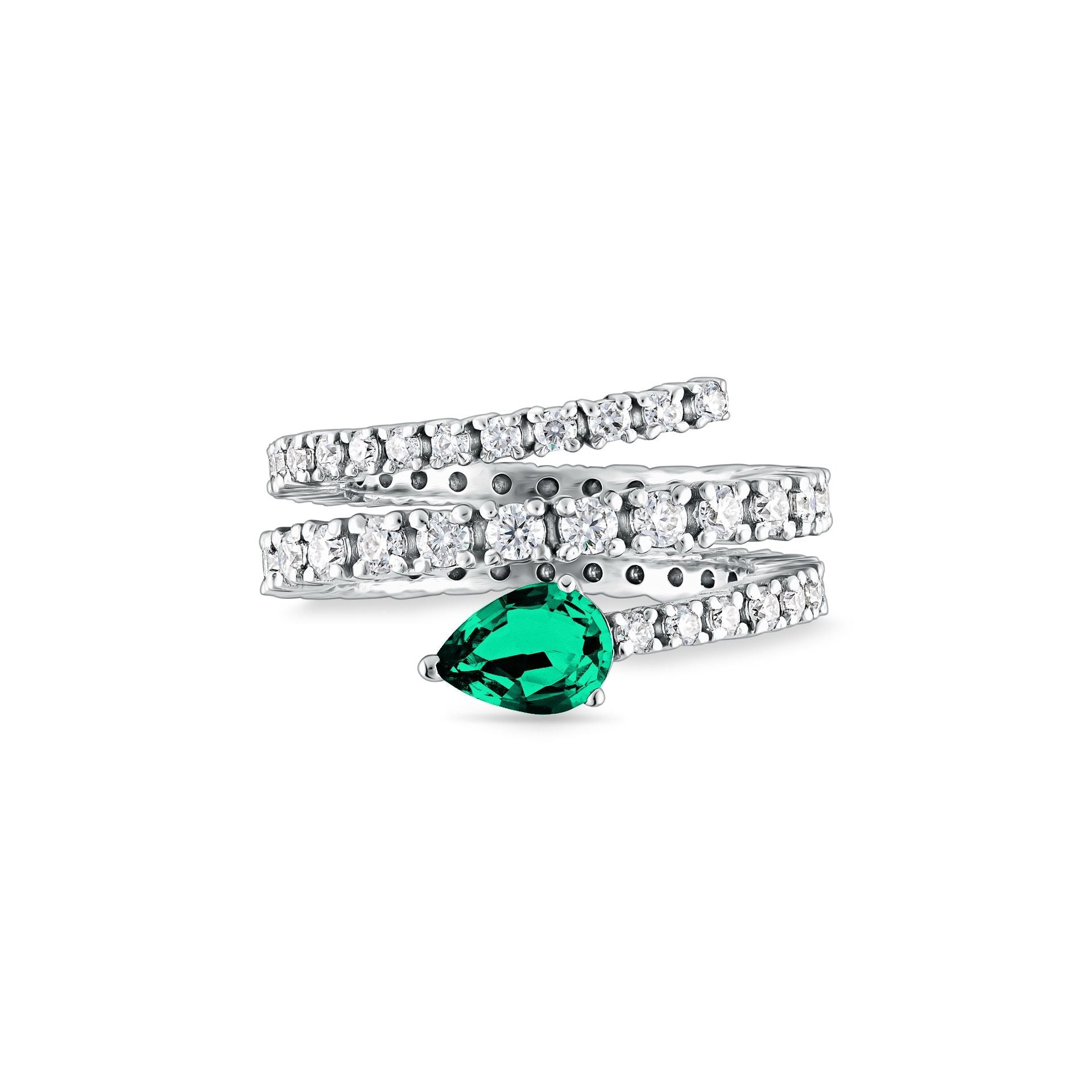 Nova Serpent Ring – Colombian Green Emerald
