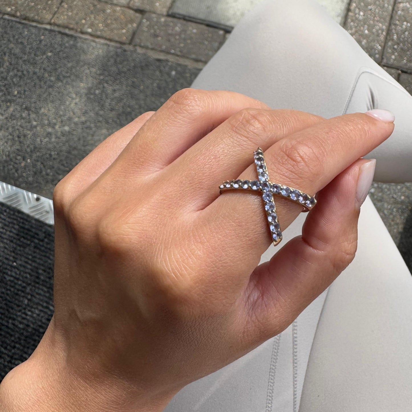 Linea X Ring – White Diamond