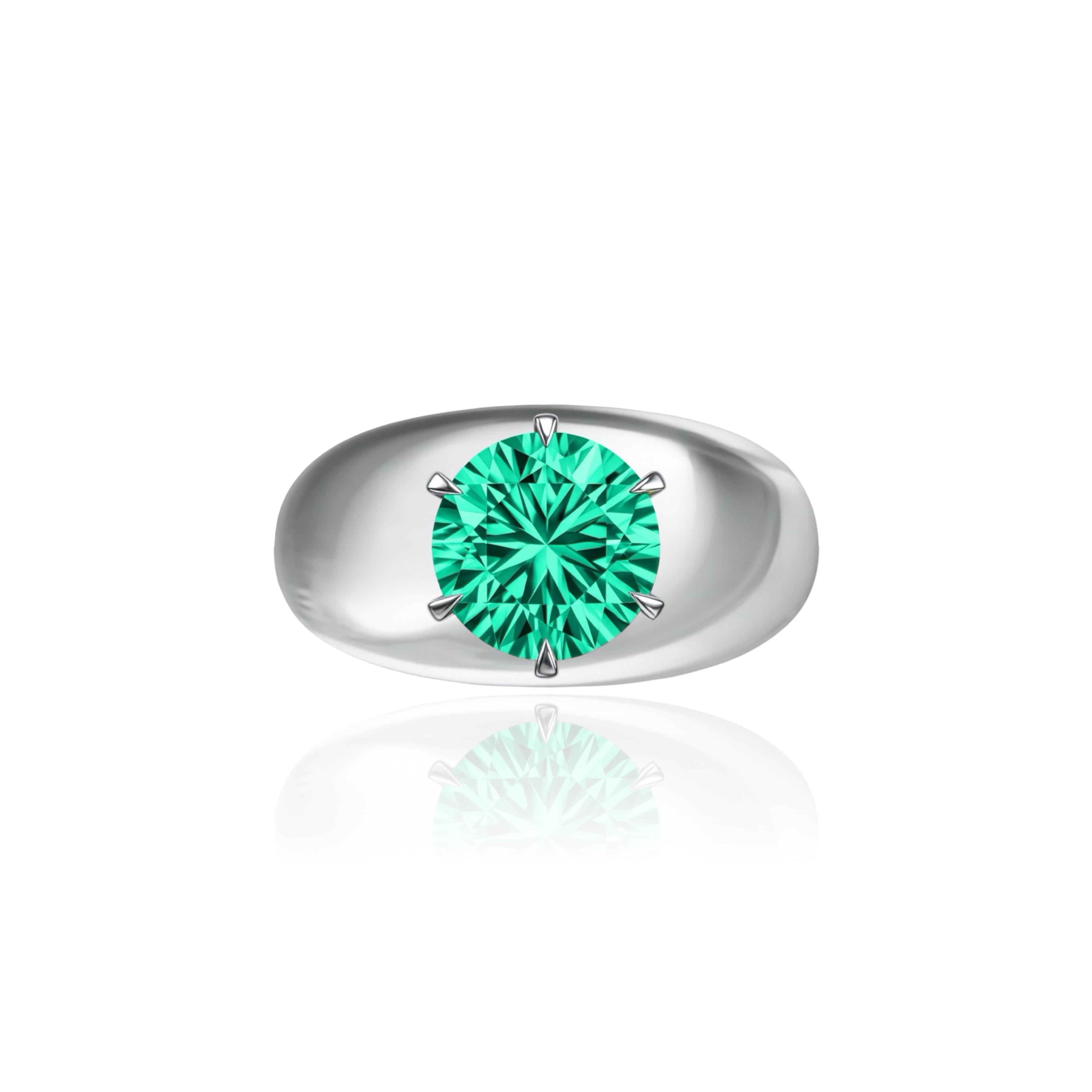 Juno Grand Dome Ring – Colombian Green Emerald