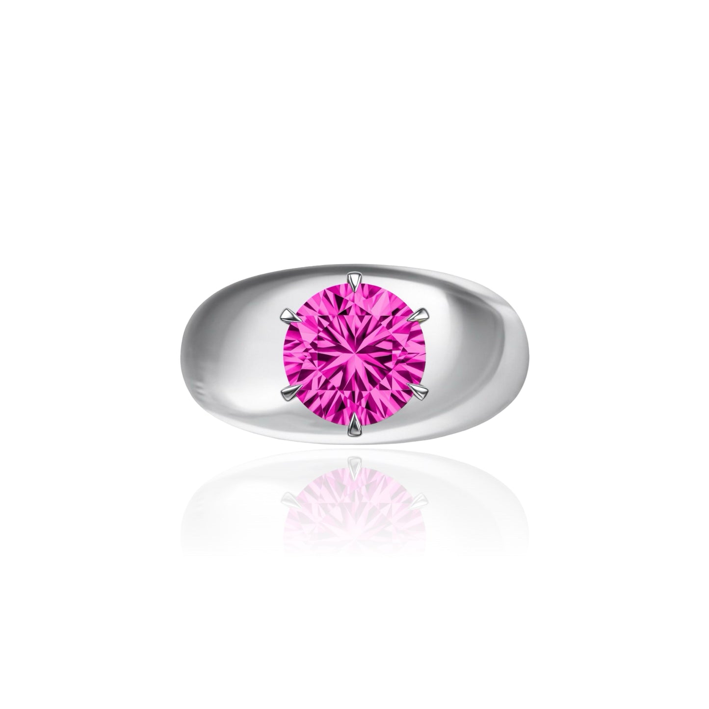 Juno Grand Dome Ring – Vivid Pink Sapphire