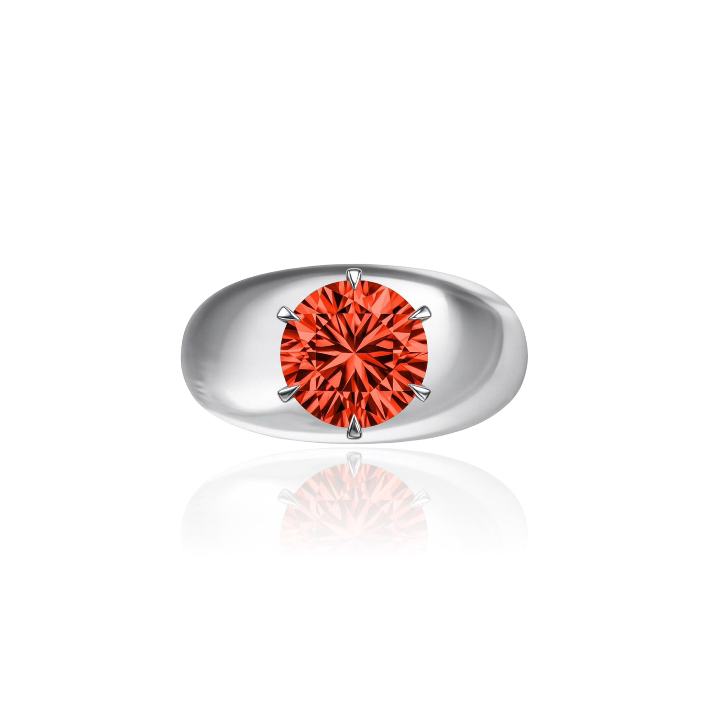 Juno Grand Dome Ring – Orange Padparadscha Sapphire