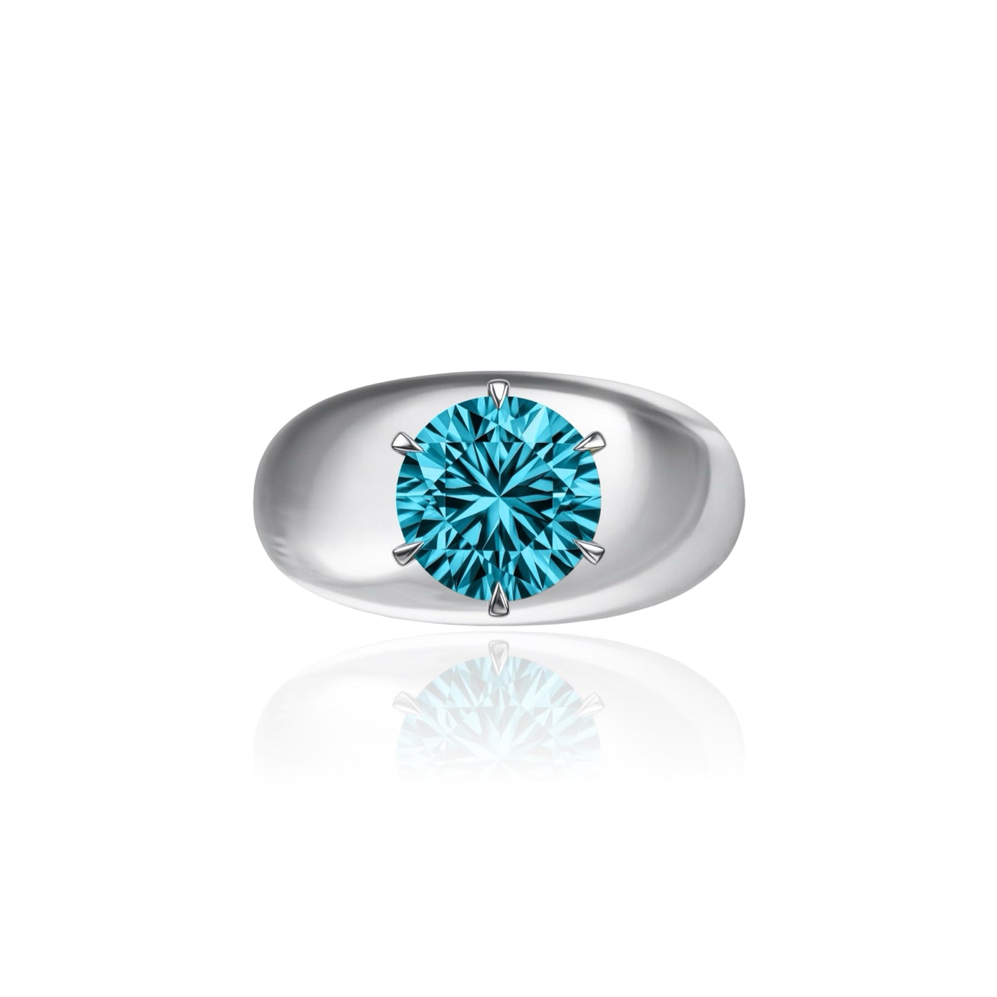 Juno Grand Dome Ring – Teal Blue Spinel