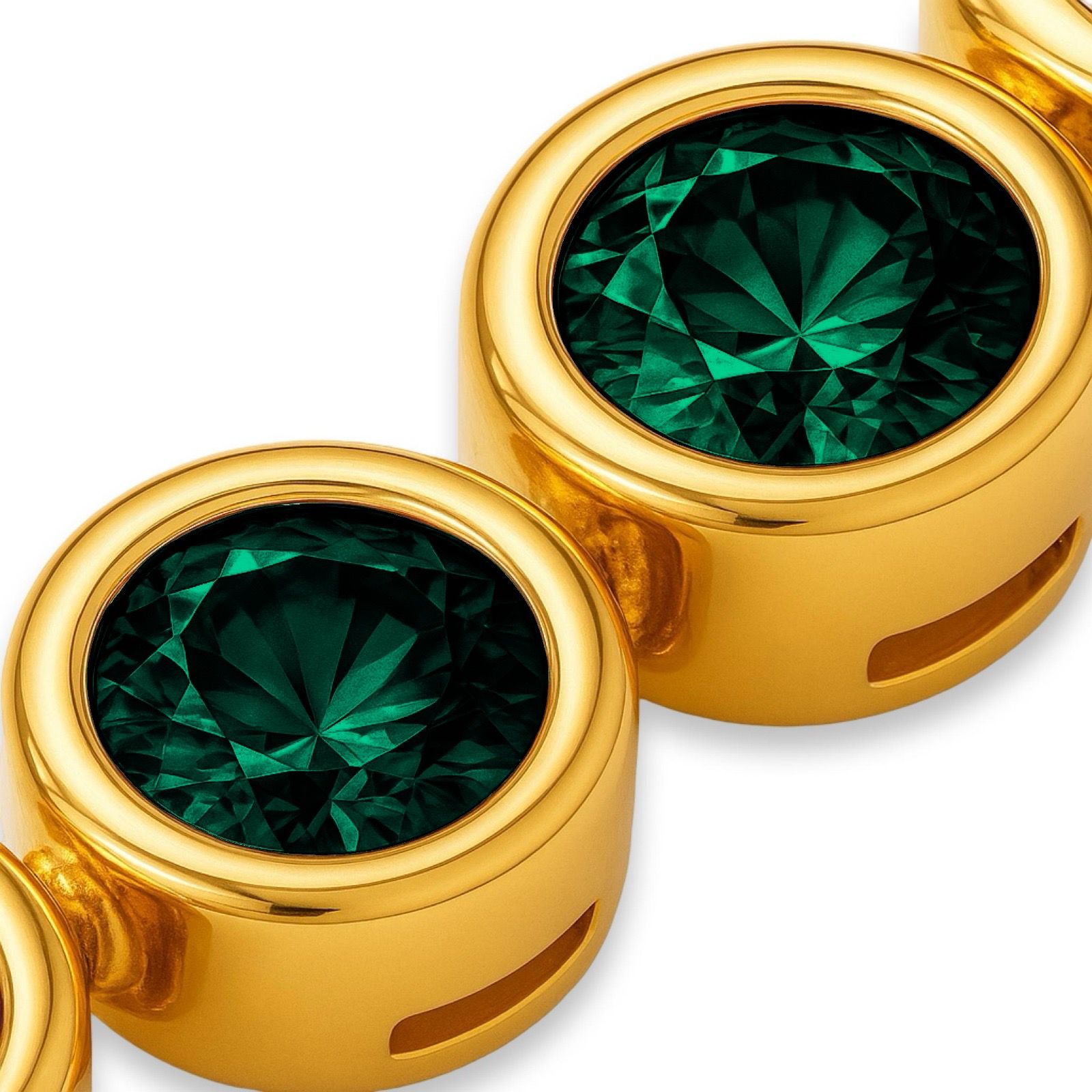 Forma Tennis Necklace – Zambian Green Emerald
