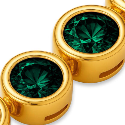 Forma Tennis Necklace – Zambian Green Emerald