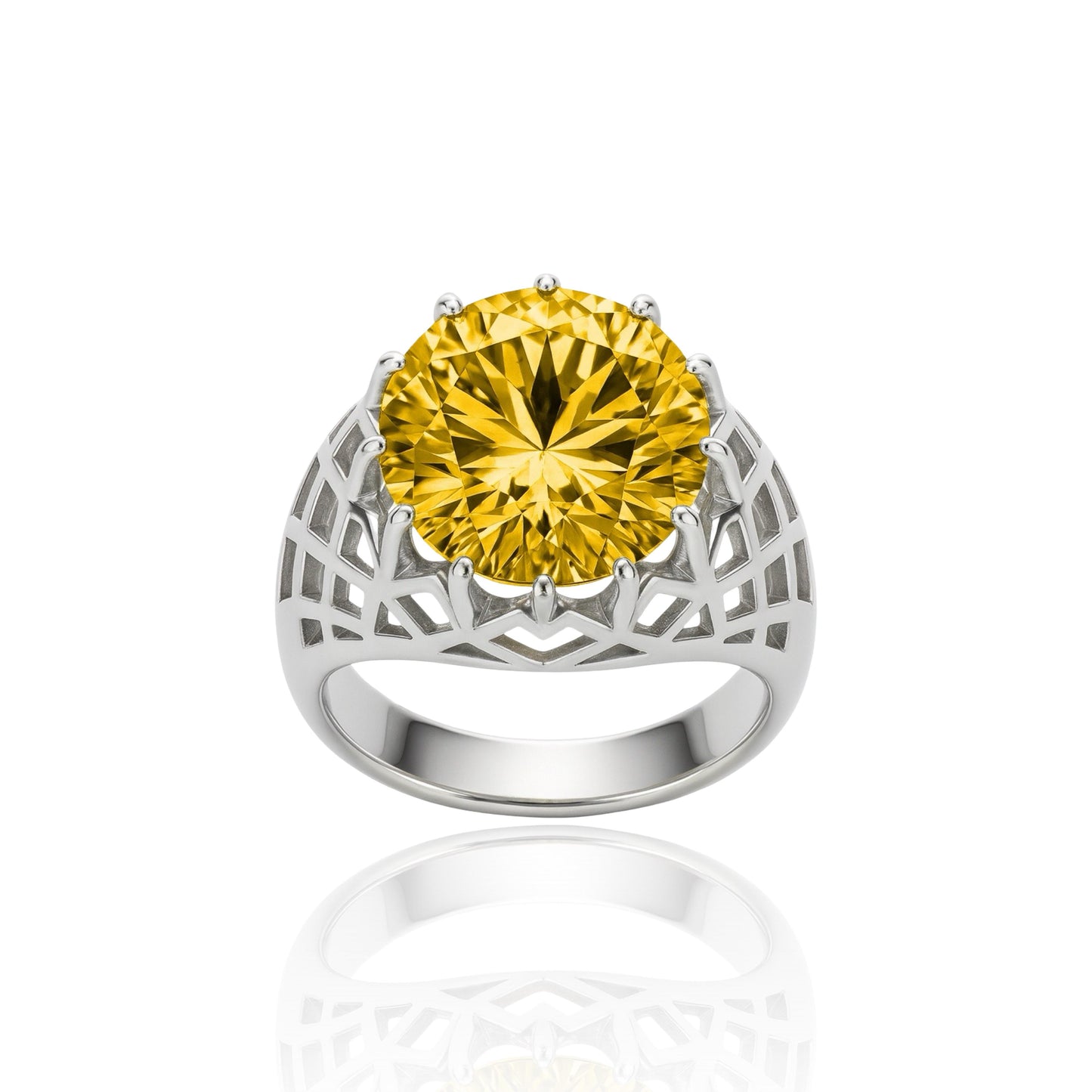 Juno Trellis Ring – Yellow Sapphire
