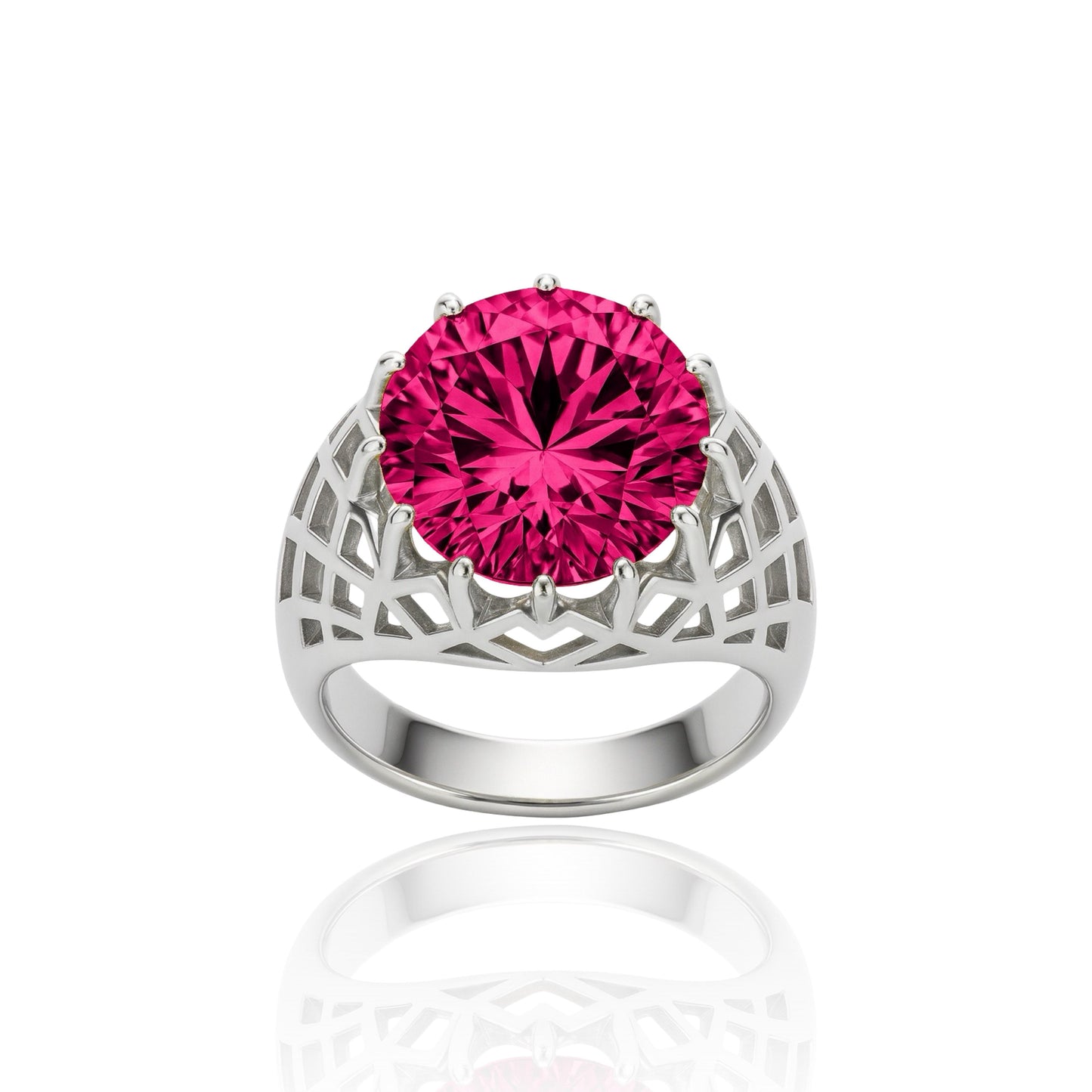 Juno Trellis Ring – Red Ruby