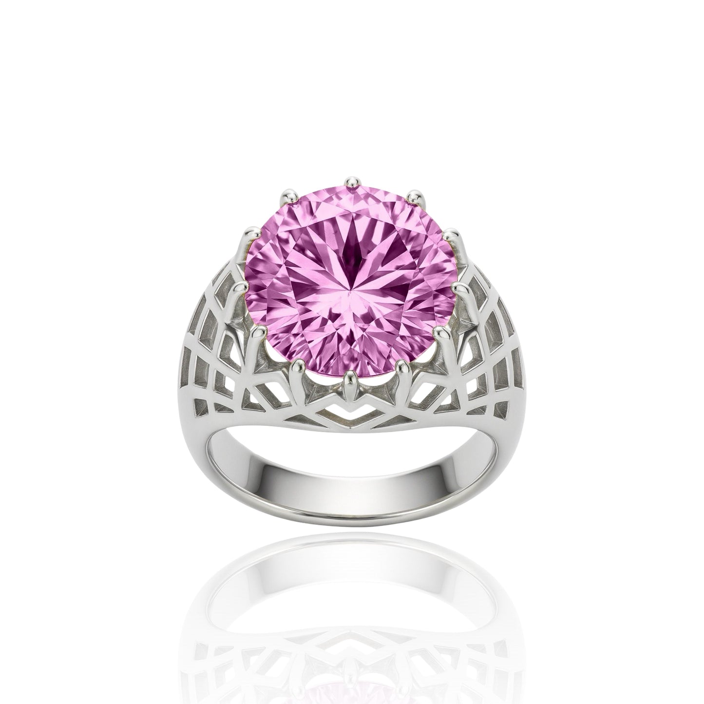 Juno Trellis Ring – Light Pink Sapphire