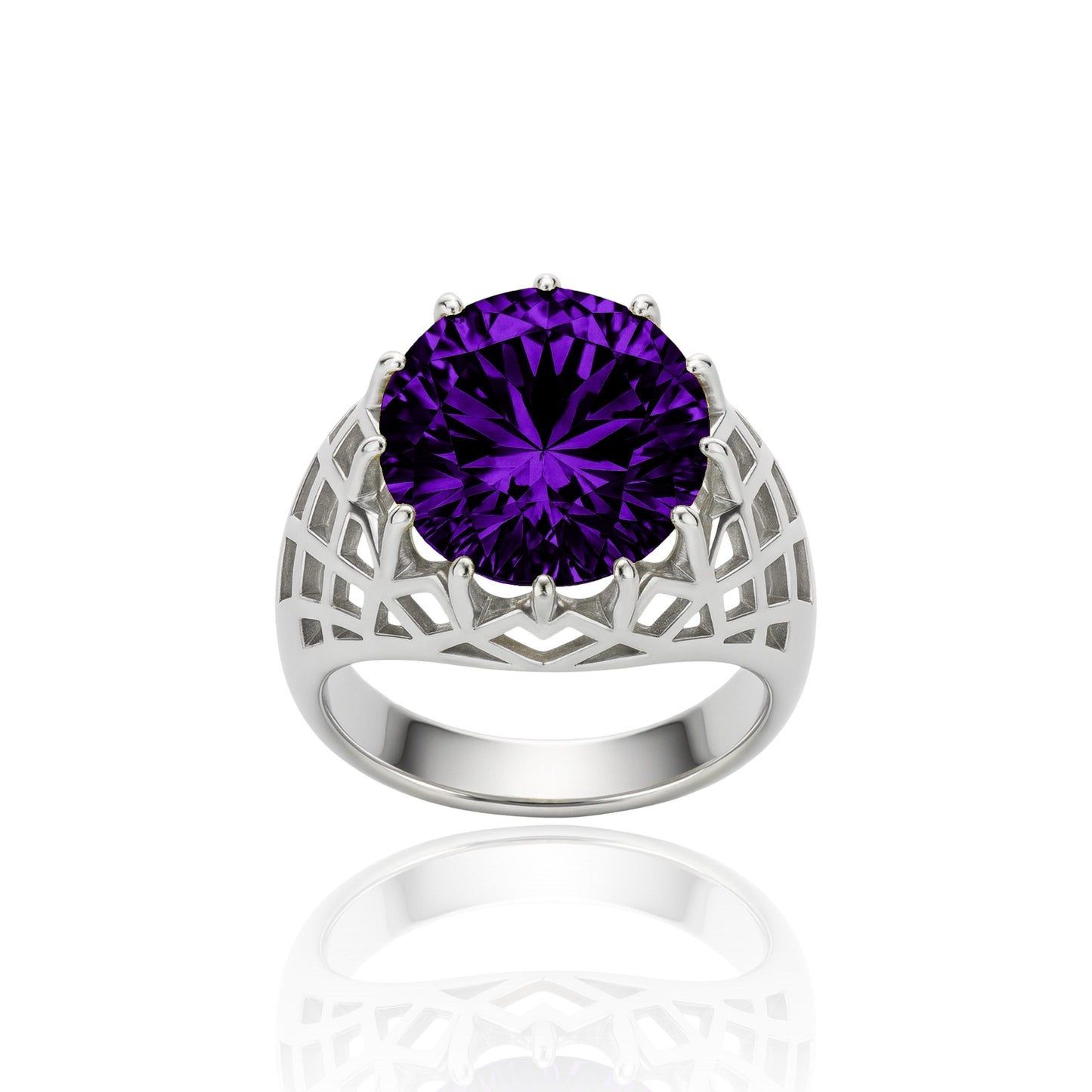 Juno Trellis Ring – Purple Amethyst