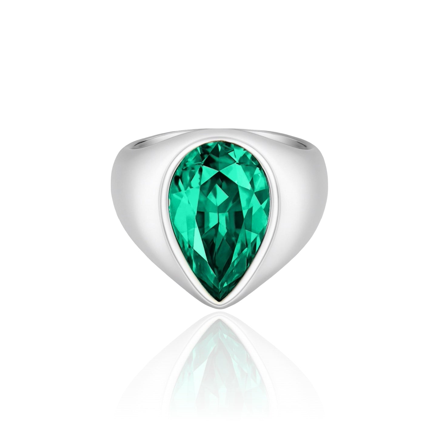 Nova Signet Ring – Colombian Green Emerald