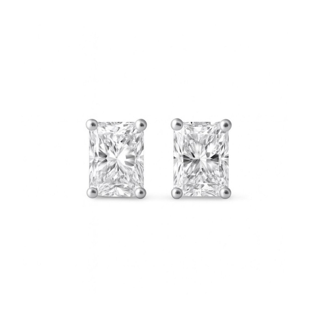 Nexus Stud Earrings – White Diamond