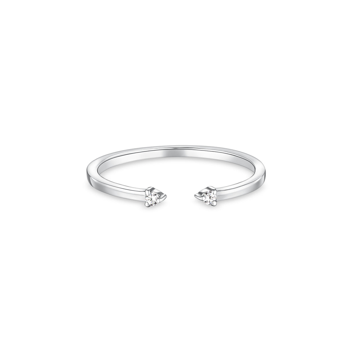 Linea Punto Mini Ring – White Diamond