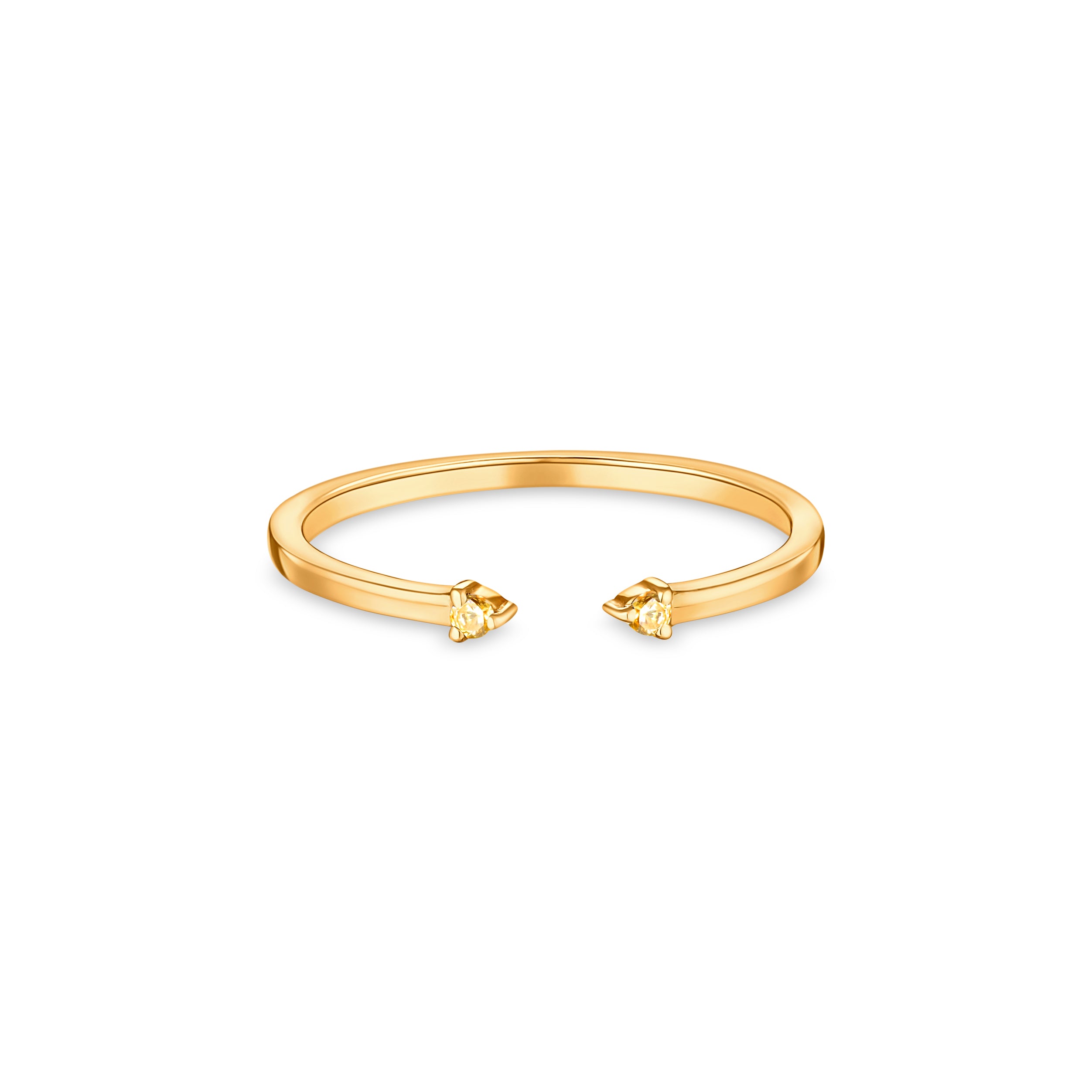 Linea Punto Mini Ring – Yellow Sapphire