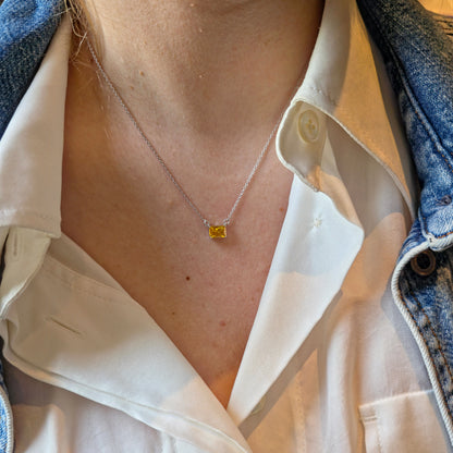 Nexus Solitaire Necklace – Yellow Sapphire