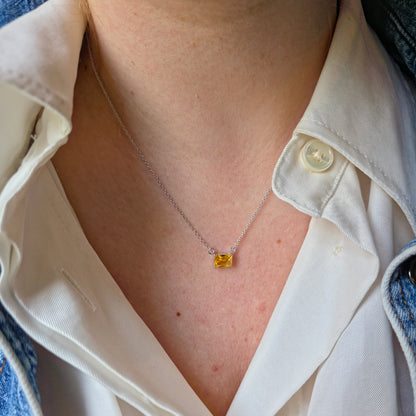 Nexus Solitaire Necklace – Yellow Sapphire