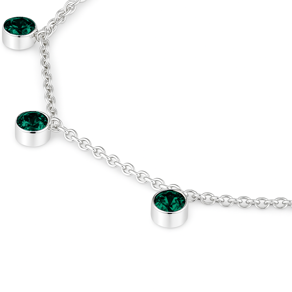 Forma Harmony Necklace – Zambian Green Emerald