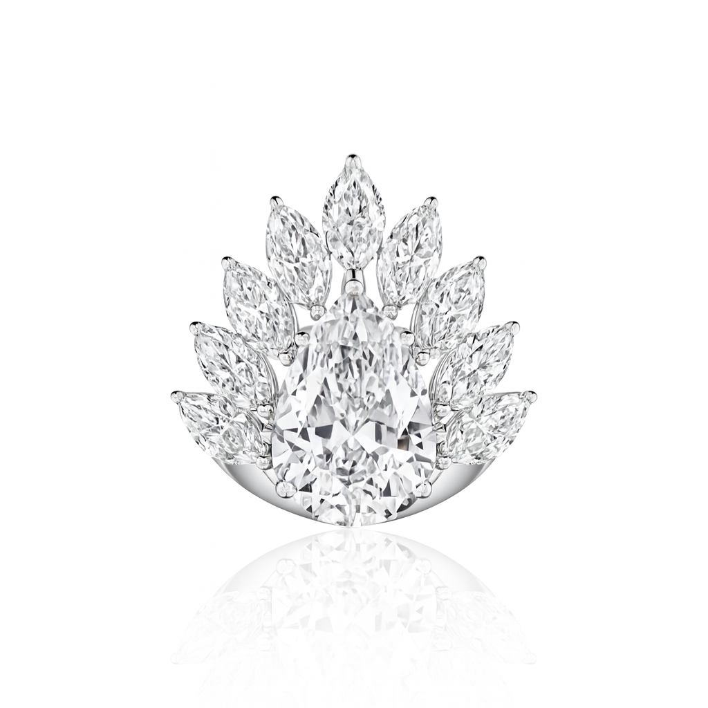 Nova Pavone Ring – White Diamond