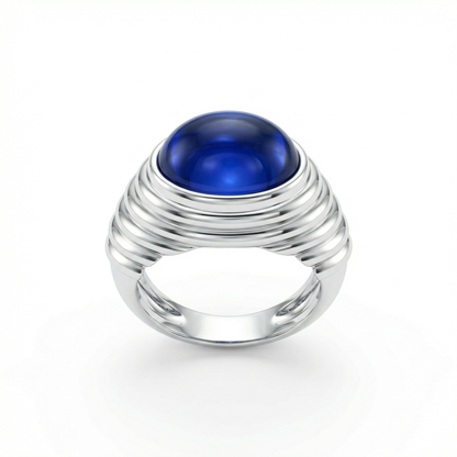 Velara Cabochon Ring – Blue Sapphire
