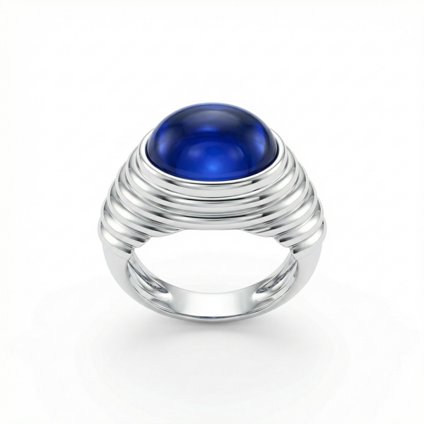 Velara Cabochon Ring – Blue Sapphire