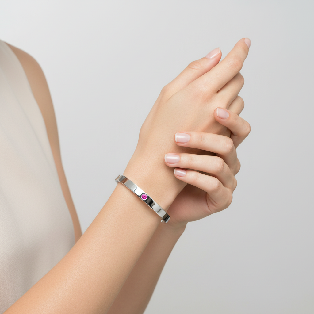 Forma Uno Elemental Bangle – Vivid Pink Sapphire