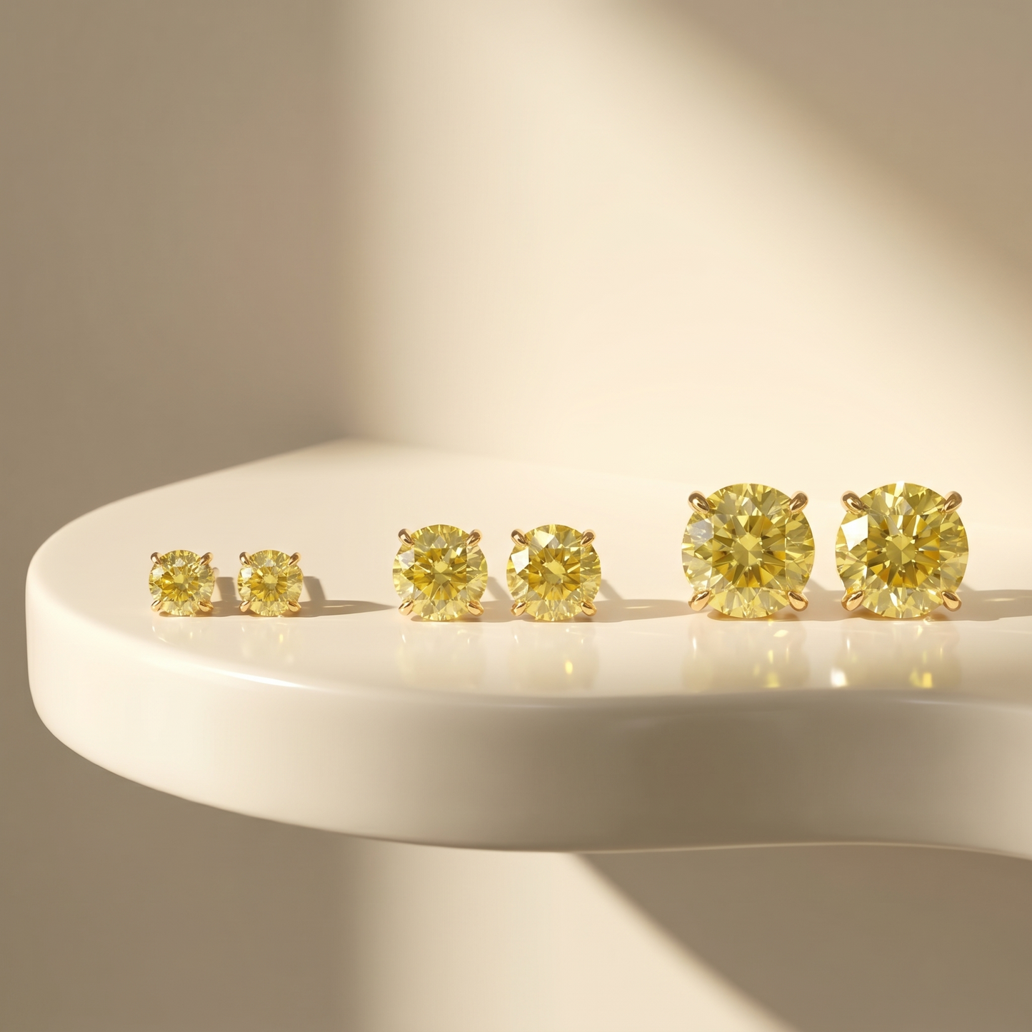 Juno Stud Earrings – Yellow Sapphire