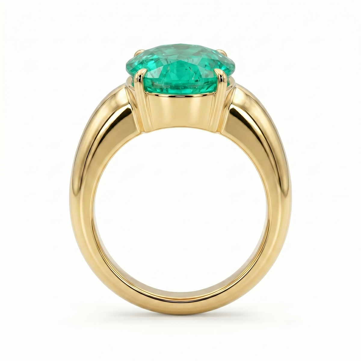 Velara Signet Ring – Colombian Green Emerald