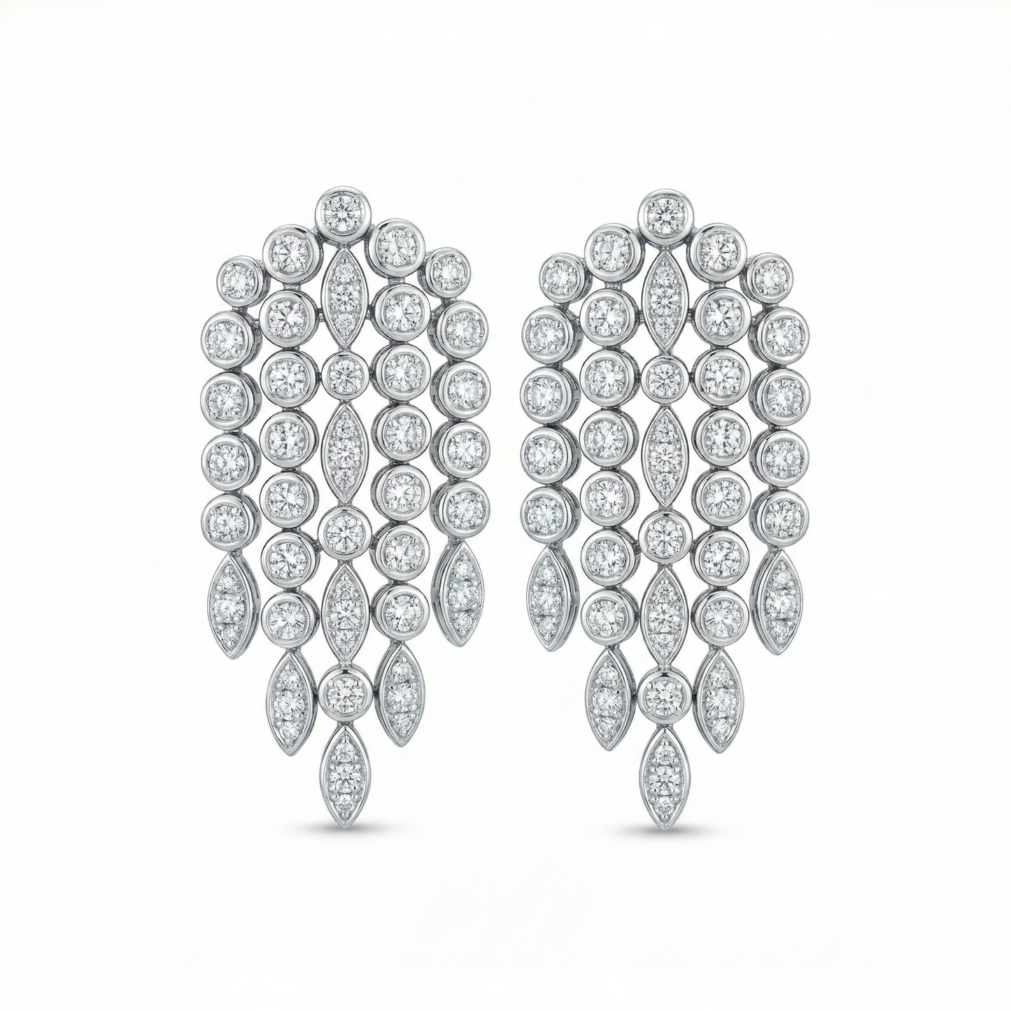Forma Cascade Earrings – White Diamond