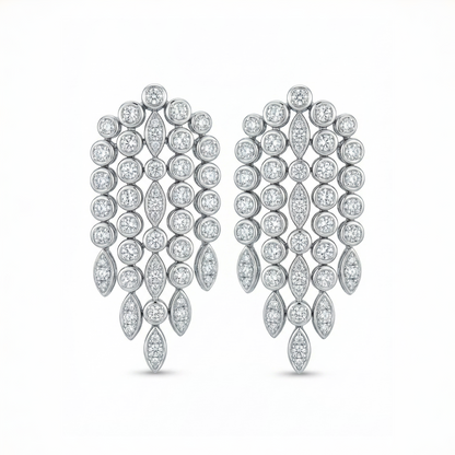Forma Cascade Earrings – White Diamond