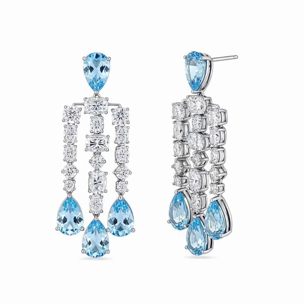 Nova Cascade Earrings – Colombian Green Emerald