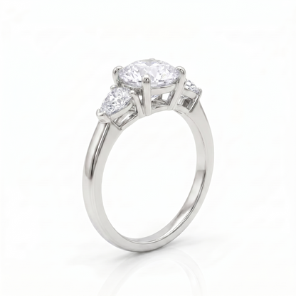Juno Trio Ring – Deep Red Garnet