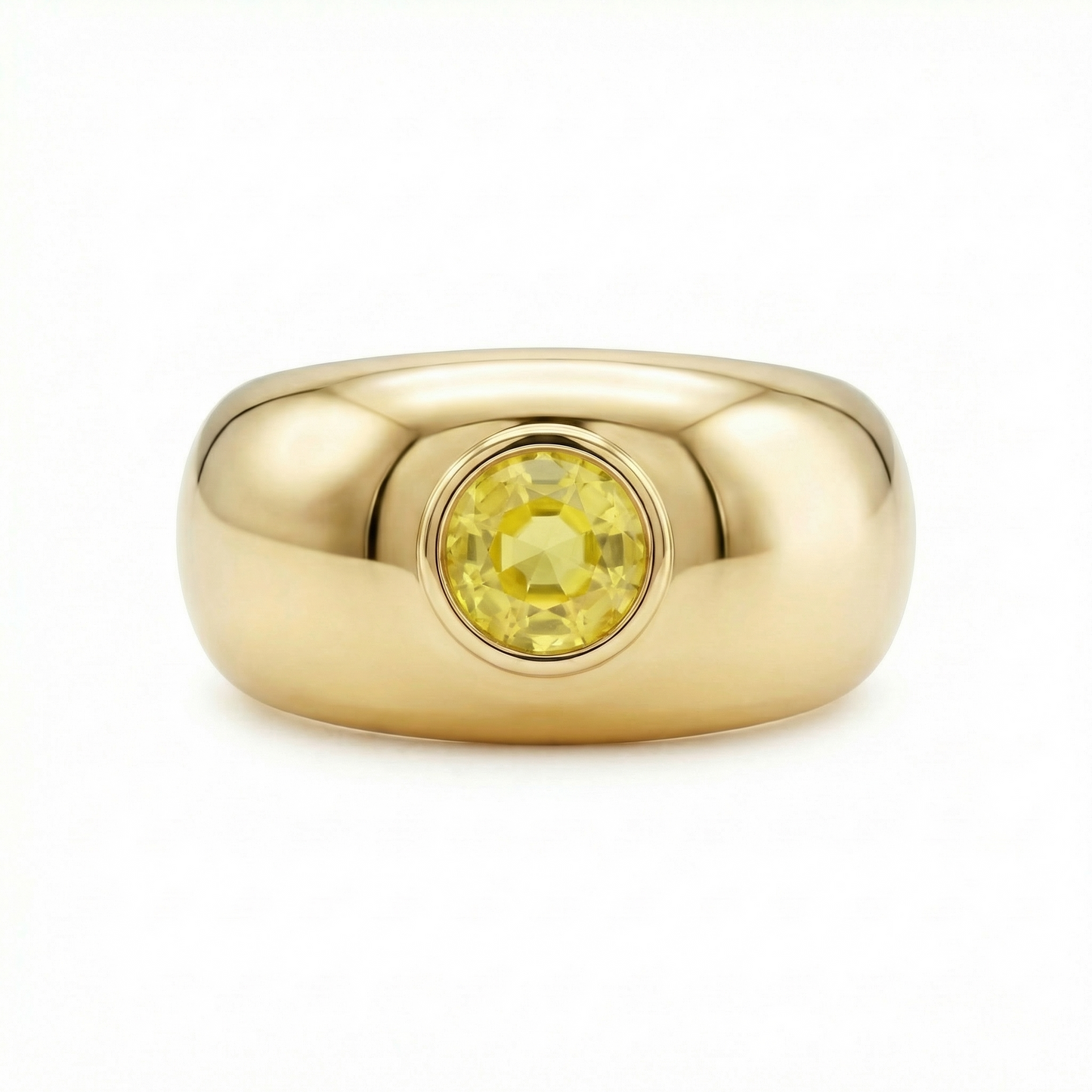 Forma Signet Ring – Yellow Sapphire