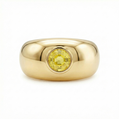Forma Signet Ring – Yellow Sapphire
