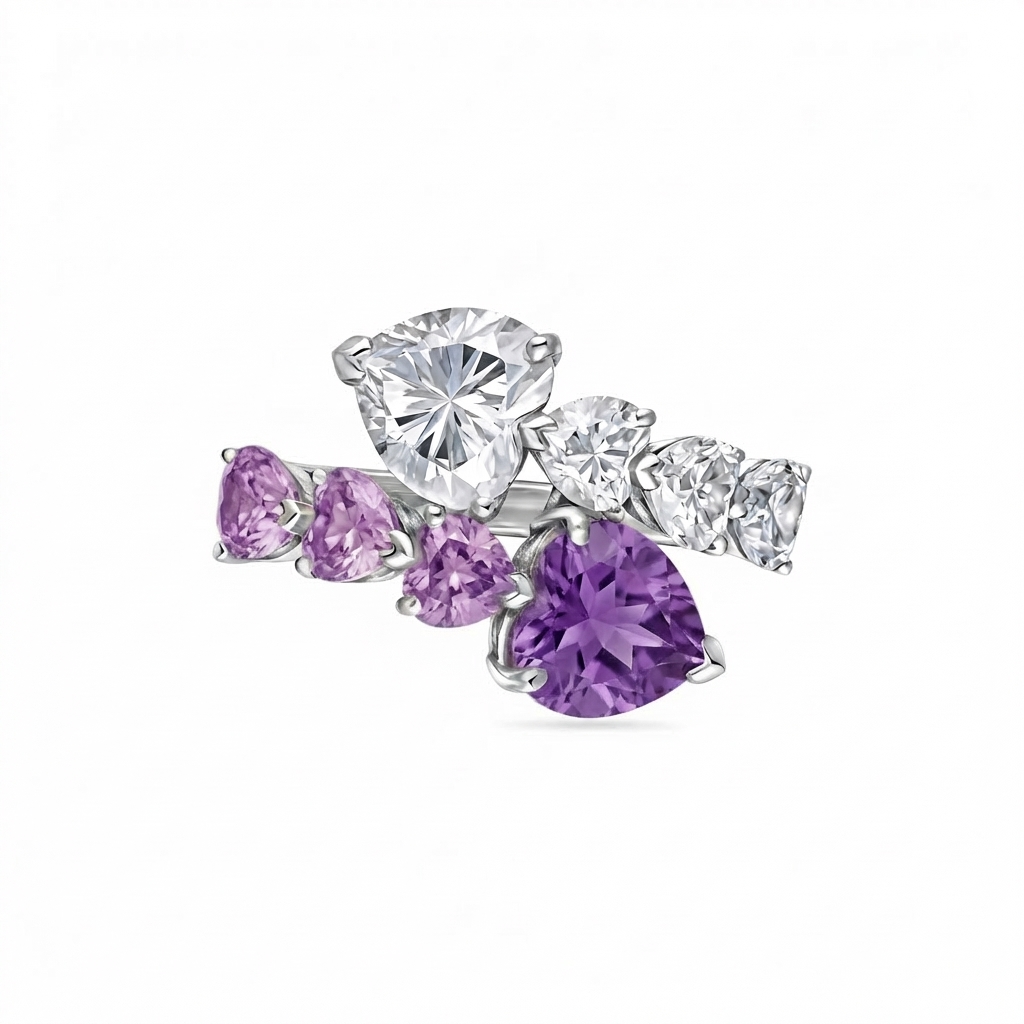 Amore Twist Ring – Purple Sapphire