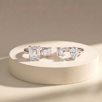 Nova Open Ring – White Diamond