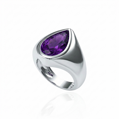 Nova Signet Ring – Purple Sapphire