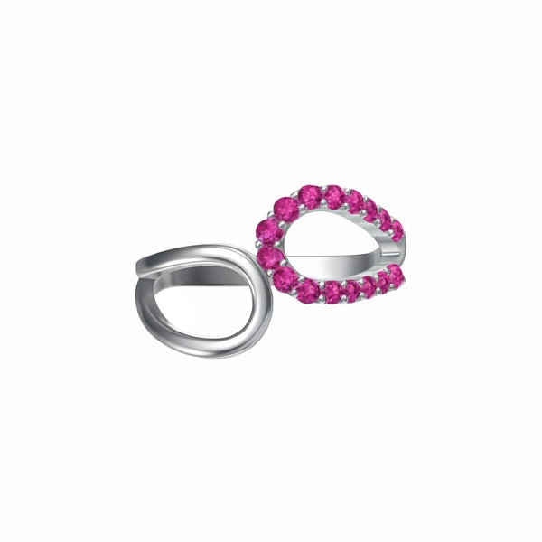 Linea Contour Ring – Vivid Pink Sapphire