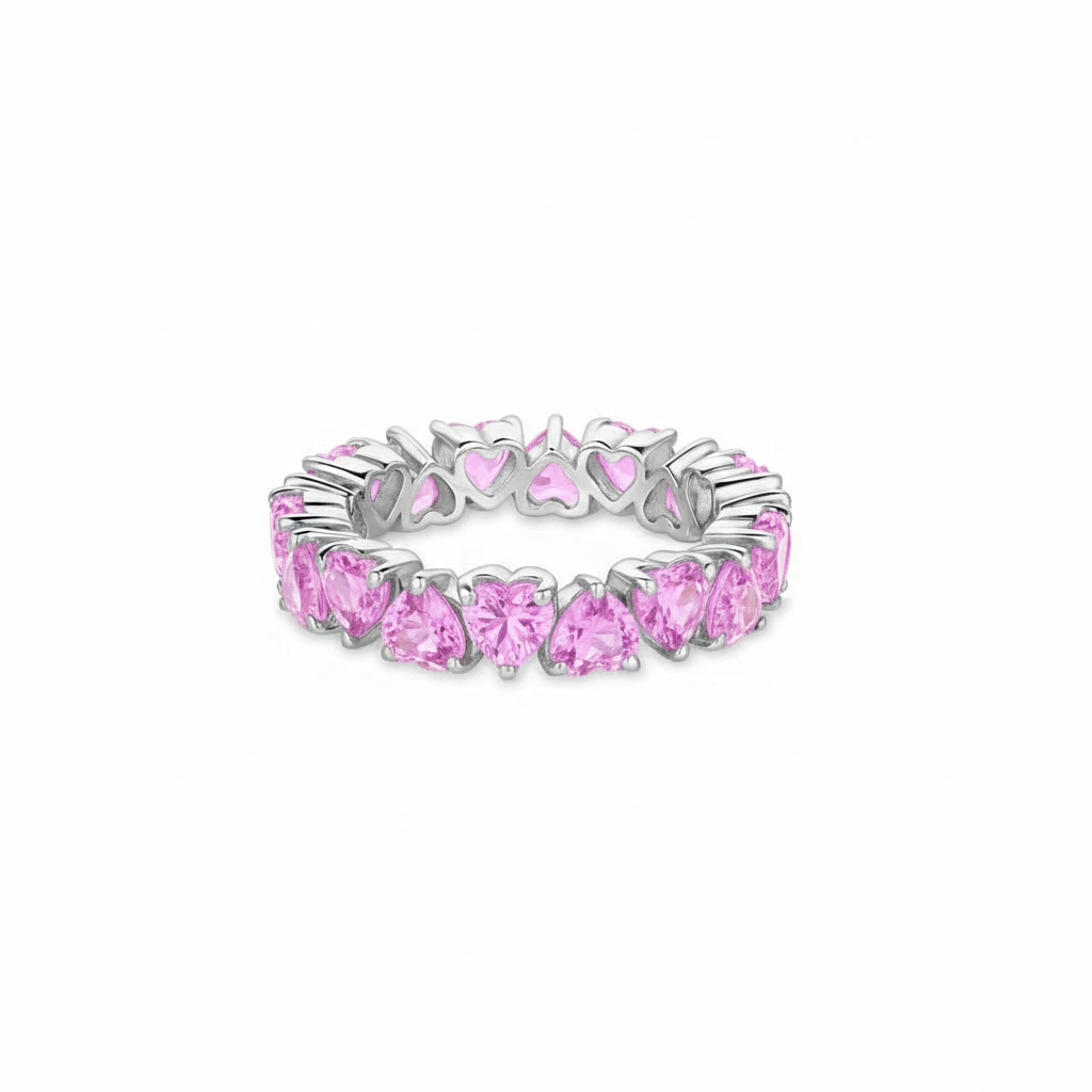 Amore Eternity Ring – Light Pink Sapphire