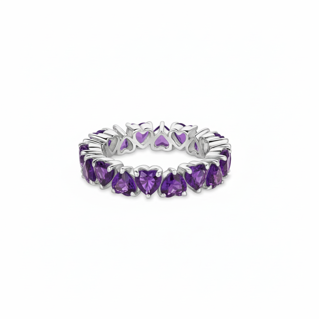 Amore Eternity Ring – Purple Amethyst