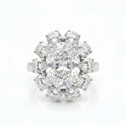 Velara Grand Halo Ring – White Diamond