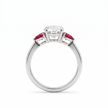 Juno Trio Ring – Red Ruby