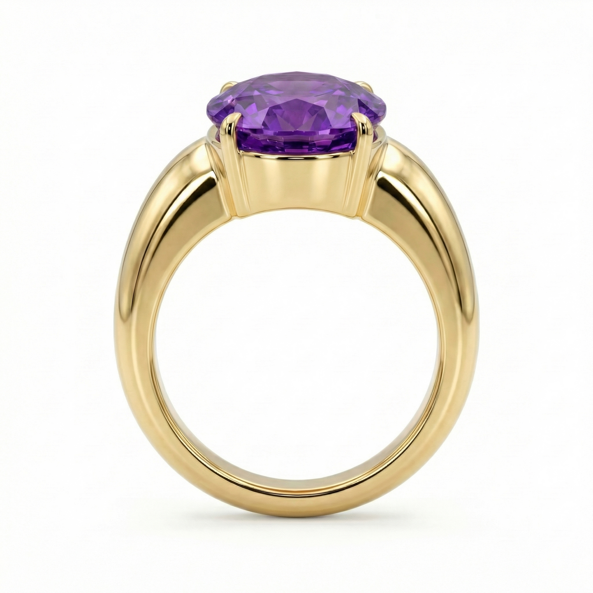 Velara Signet Ring – Purple Sapphire