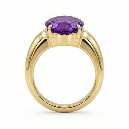 Velara Signet Ring – Purple Sapphire