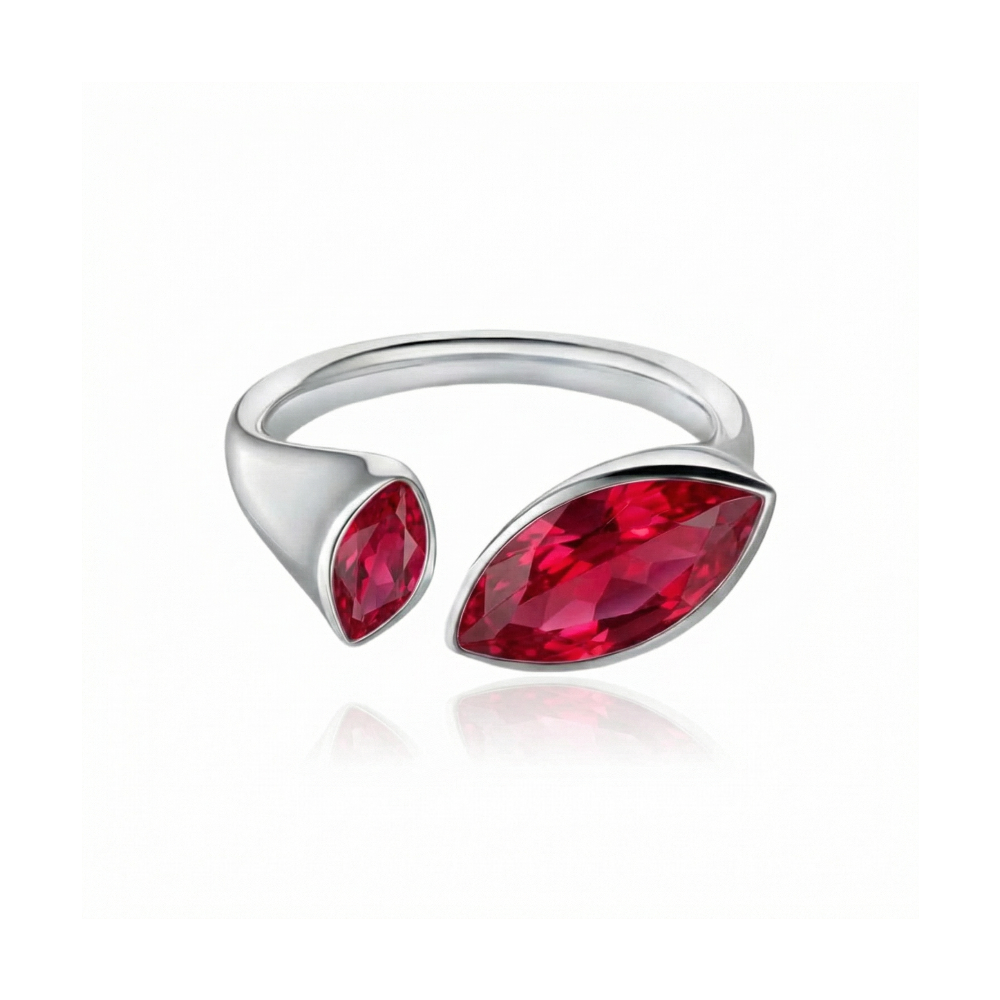 Aria Duo Marquise Ring – Red Ruby