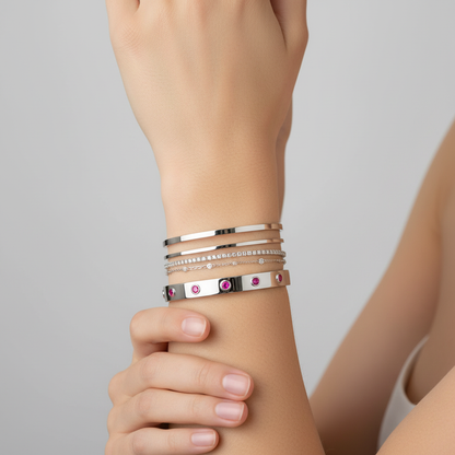 Forma Cinco Elemental Bangle – Colombian Green Emerald