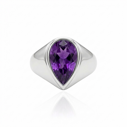 Nova Signet Ring – Purple Sapphire