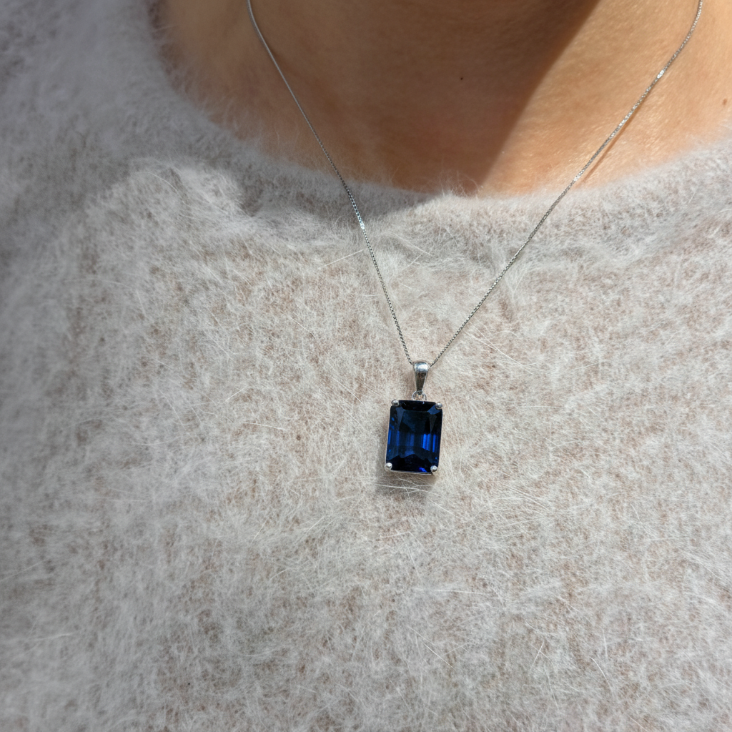 Nexus Statement Pendant – Blue Sapphire